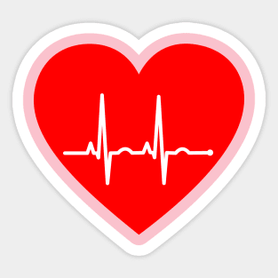 Ekg Electrocardiogram Heart Art Love Romance Sticker